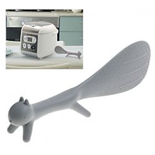 Practical Heat-resistant Squirrel Shape Handle Rice Spoon Standing Rice Scoop