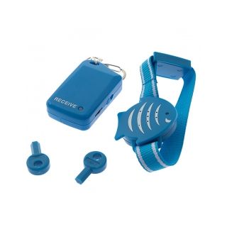 High Quality Cute Fish Shaped Safety Wristband Anti-lost Alarm Device For Kid/pet/purse/bag - Blue