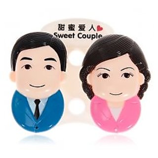 Plastic Toothbrush Holder for 2 pcs Brushes with Sweet Couple Cartoon
