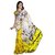 Firstloot Stylish Yellow Colored Contemporary Printed Faux Georgette Saree
