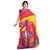Firstloot Cute Red Colored Floral Printed Faux Georgette Saree