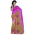 Firstloot Fashionable Pink Colored Embroidered Faux Georgette Saree
