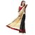 Firstloot Evoking Black Colored Border Worked Georgette Shimmer Saree