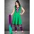 Green with purple cotton anarkali suit
