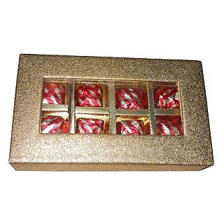 Sweets Chocolates With Filled Up Gulkand On Diwali In Golden Box