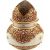 Purpledip Marble Kalash with Coconut(White, Red)