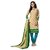 Dfolks Green And Brown Cotton Printed Salwar Suit Dress Material (Unstitched)