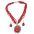 Diva Red Statement NECKLACE Earrings Set