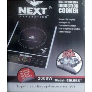 Next Induction Cooking Plate 2000 W Free Pan with Glass Lid