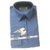 Grahakji Men's Navy Regular Fit Formal Poly-Cotton Shirt