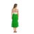Women Dress - Naughty And Nice Crochet Contrast Dress - Neon Green Color