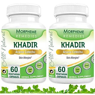 Morpheme Khadir Supplements For Skin Care & Blood Purifier - 500Mg Extract