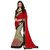 Triveni Brown Chiffon Embroidered Saree With Blouse