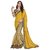 Triveni Peach Net Embroidered Saree With Blouse