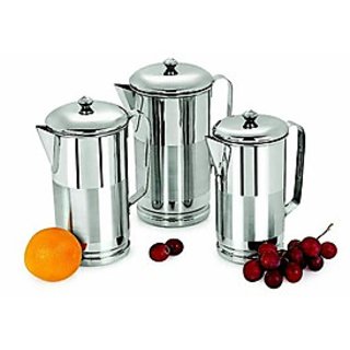Avishkar Decent Silver Stainless Steel 1000 Ml Water Jug