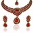 Kriaa Marvelous Design Red Necklace Set With Maang Tikka  -  2100605