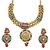 kriaa Exclusive Design Maroon & Green Necklace Set  -  2101403
