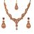 Kriaa Pretty Orange Necklace Set With Maang Tikka   -  2101609