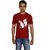 Men's Red Printed Cotton T Shirt