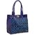 arpera Geometric Genuine Leather Office Bag  Blue C11524-5A