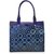 arpera Geometric Genuine Leather Office Bag  Blue C11524-5A