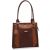 arpera Geometric Genuine Leather handbag   Brown C11520-2A