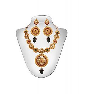 Panini Dainty Stones Alloy Necklace Set For Women_Y_3