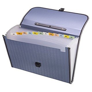 Trio MET12FHL Expanding Handle Lock File 13 Pockets FC (Set Of 1, Blue)