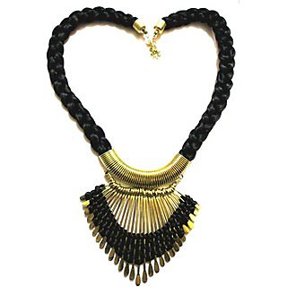 Anshul Fashion Black Metal Thread Necklace