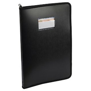 Trio Z20DB4 Zipper Certificate Display File 20 Pockets B4 (Set Of 1, Black)