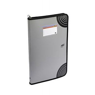 Trio Z530DBF Zipper Punchless Display File 30 Pockets FC (Set Of 2, Grey)