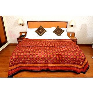 Jaipuri Red Cotton Quilts & Comforters(FNR02013D)