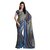 Triveni Grey Georgette Printed Saree With Blouse