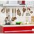 Walltola Multicolor Other Abstract Wall Stickers Wall Stickers Stylish Kitchen Art (60X45 Cm) (No of Pieces 1)
