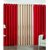 Apics Polyester Multicolor Solid Eyelet Door Curtain(Set Of 2)