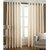 Apics Polyester Beige Solid Eyelet Door Curtain(Set Of 2)