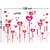 Walltola Wall Sticker -  Pink Lovely Hearts And Birds 7153 (Dimensions 120x80cm )