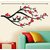 Walltola PVC Multicolor Floral Wall Sticker - Heart Leaves Branch 6466 (100x70 cms) (No of Pieces 1)