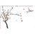 Walltola Wall Sticker -  Grey Branch With Pink Flowers 7138 (Dimensions 200x140cm )