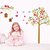 Walltola PVC Multicolor Others Wall Sticker-Sweet Birds And Nest Trees ( 180X130 Cm) (No of Pieces 1)