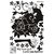 Walltola Wall Sticker -  Fairy Rose Girl Black 8581 (Dimensions 150x90cm)
