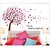 Walltola Wall Sticker - Love Tree Pink Blowing Leaves 9026 (Dimensions 130x100cm)