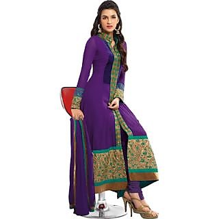 Fastcolors Women's Violet Salwar Suit And Dupatta