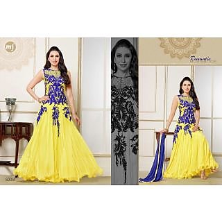 Designer Georgette Embroidery And Hand Work Semi Stitched Suit -50014