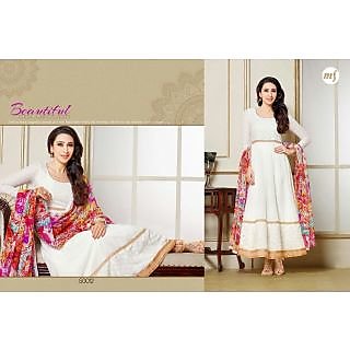 Designer Georgette Embroidery And Hand Work Semi Stitched Suit -50012