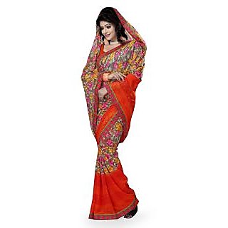 Vatsal Silk Mills Printed Saree With Border