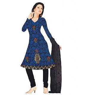 Exclusive Designer Blue Embroidered Dress Material