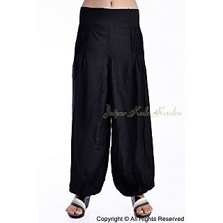 Women Black Color 100% Rayon Harem Pants Trousers Bottoms Prices in ...