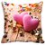 Brown  Pink Polyester Cushion Covers 16 X 16 Inches