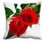 White  Red Polyester Cushion Covers 16 X 16 Inches
